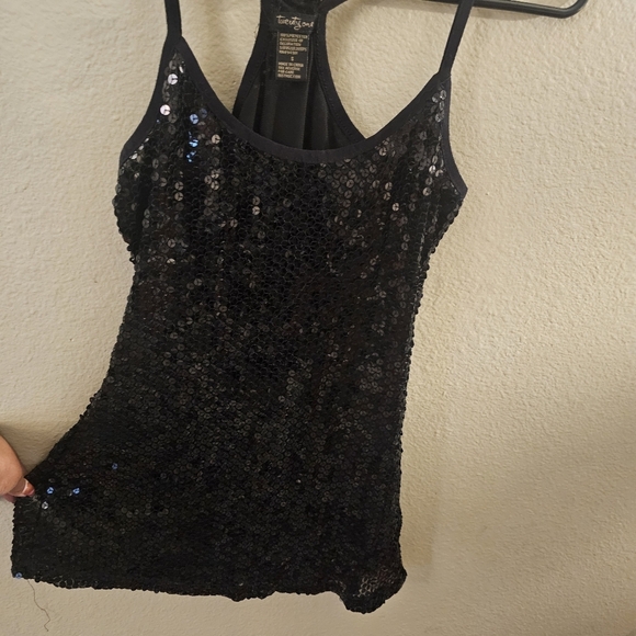 Forever 21 Black Sequin Blouse - Picture 3 of 7